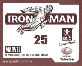 2008 Salo Marvel Iron Man Pelicula Album De Estampas #25 Estampa Normale 25 Back