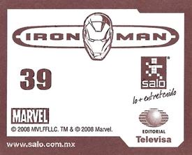 2008 Salo Marvel Iron Man Pelicula Album De Estampas #39 Estampa Normale 39 Back