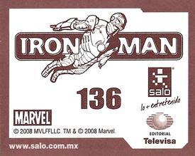 2008 Salo Marvel Iron Man Pelicula Album De Estampas #136 Estampa Normale 136 Back