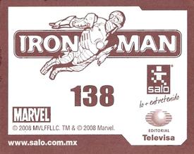2008 Salo Marvel Iron Man Pelicula Album De Estampas #138 Estampa Normale 138 Back
