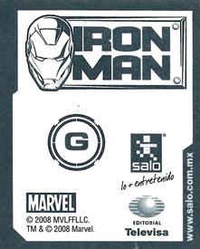 2008 Salo Marvel Iron Man Pelicula Album De Estampas #G Estampa Especiale G Back