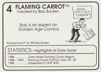 1991 Dark Horse Comics #4 Flaming Carrott Back