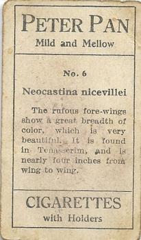 1910 Australian Butterflies and Moths (Names in Lower Case Letters) #6 Neocastina nicevillei Back