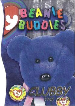 1999 Clubby I and II Beanie / Buddy Gold Cards #9990 Clubby Beanie Buddy Front