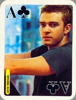 2004 Bravo Star Playing Cards (Romania) #A♣ Justin Timberlake Front