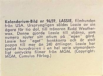 1959-61 Kalendarium-Bild Film Stars (Sweden) #96 Lassie Back