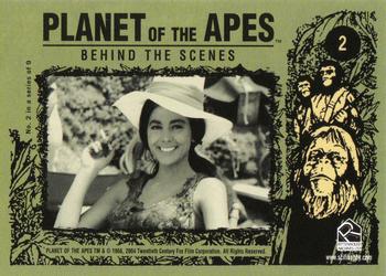 2005 Rittenhouse Planet of the Apes Behind the Scenes #2 Beautiful Linda Harrison Back