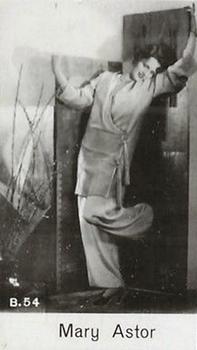1930-39 De Beukelaer Film Stars Serie B (1-100) #B.54 Mary Astor Front