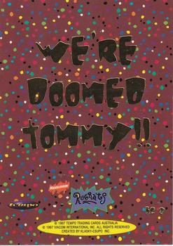 1997 Tempo Rugrats - Box Card #BC2 We're Doomed Tommy!! Back