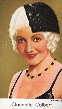 1939 De Beukelaer Film Stars (unnumbered gold) #NNO Claudette Colbert Front
