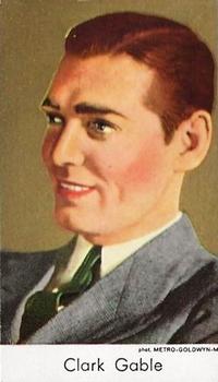 1939 De Beukelaer Film Stars (unnumbered gold) #NNO Clark Gable Front