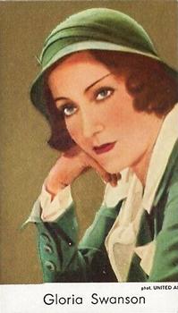 1939 De Beukelaer Film Stars (unnumbered gold) #NNO Gloria Swanson Front
