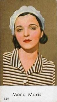 1935 De Beukelaer Film Stars (numbered gold) #142 Mona Maris Front