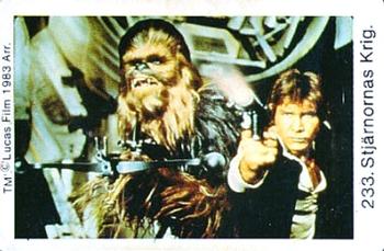 1983 Dutch Gum Star Wars #233 Chewbacca samt Han Solo Front