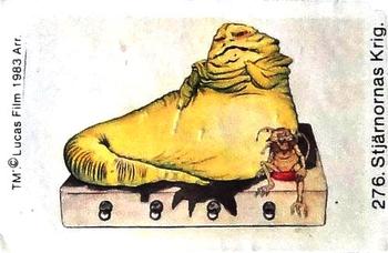 1983 Dutch Gum Star Wars #276 Jabba the Hutt Front
