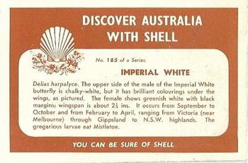 1959 Shell Project Cards; Series 4, Butterflies and Moths #185 Imperial White Back