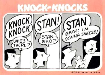 1969 Topps Crazy TV - Knock-Knocks - Ton 'O' Gum #NNO Stan Front