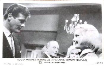 1966 Dutch Gum Helgonet (The Saint) #X 34 Roger Moore Starring as 