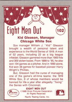 1988 Pacific Eight Men Out #102 Kid Gleason Back