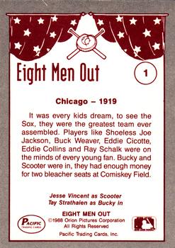 1988 Pacific Eight Men Out #1 We're Going To See The Sox Back