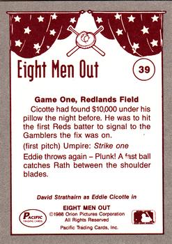 1988 Pacific Eight Men Out #39 The Fix Is On Back