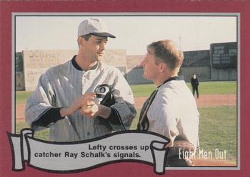 1988 Pacific Eight Men Out #45 Lefty Crosses Up Catcher Ray Schalk's Signals Front