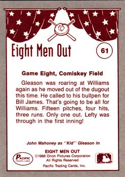 1988 Pacific Eight Men Out #61 James! Get Your Arm Ready! Fast! Back