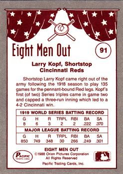 1988 Pacific Eight Men Out #91 Larry Kopf Back