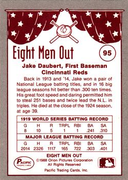 1988 Pacific Eight Men Out #95 Jake Daubert Back