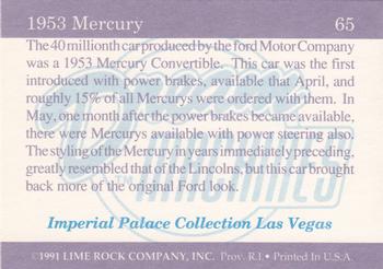 1991-92 Lime Rock Dream Machines #65 1953 Mercury Back