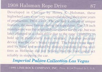 1991-92 Lime Rock Dream Machines #87 1908 Halsman Rope Drive Back