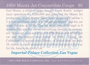 1991-92 Lime Rock Dream Machines #95 1950 Muntz Jet Convertible Coupe Back