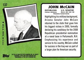 2009 Topps American Heritage #137 John McCain Back