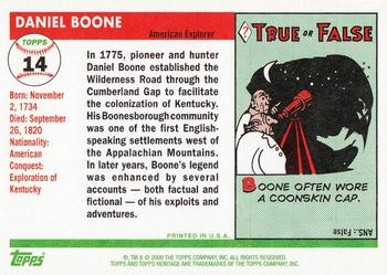 2009 Topps American Heritage #14 Daniel Boone Back