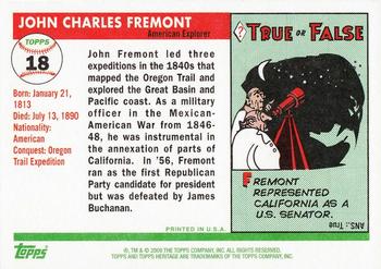 2009 Topps American Heritage #18 John Charles Fremont Back