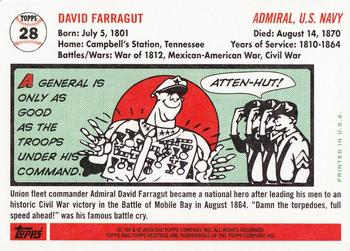 2009 Topps American Heritage #28 David Farragut Back