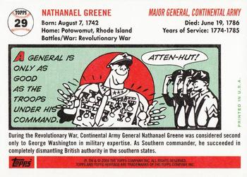 2009 Topps American Heritage #29 Nathanael Greene Back