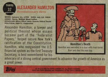 2009 Topps American Heritage #32 Alexander Hamilton Back