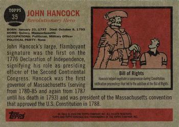 2009 Topps American Heritage #35 John Hancock Back