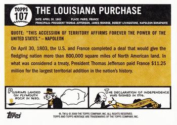 2009 Topps American Heritage #107 The Louisiana Purchase Back