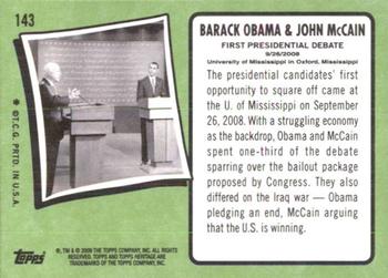 2009 Topps American Heritage #143 Barack Obama / John McCain Back