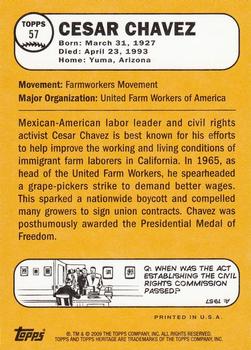 2009 Topps American Heritage #57 Cesar Chavez Back