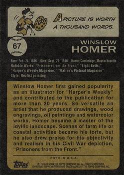 2009 Topps American Heritage #67 Winslow Homer Back