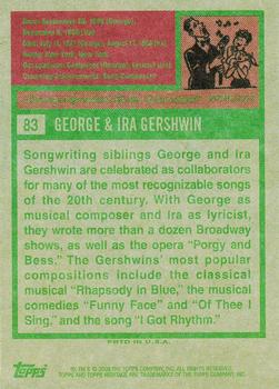 2009 Topps American Heritage #83 George Gershwin / Ira Gershwin Back