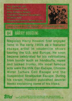 2009 Topps American Heritage #84 Harry Houdini Back