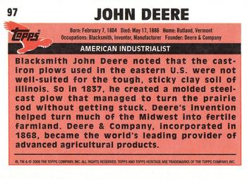 2009 Topps American Heritage #97 John Deere Back
