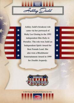 2007 Donruss Americana #100 Ashley Judd Back