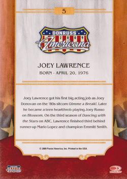 2009 Donruss Americana #5 Joey Lawrence Back