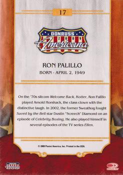 2009 Donruss Americana #17 Ron Palillo Back