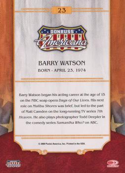 2009 Donruss Americana #23 Barry Watson Back
